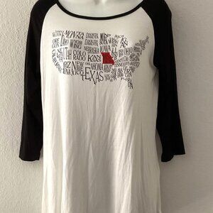 COLOR BEAR USA STATE MAP T-SHIRT